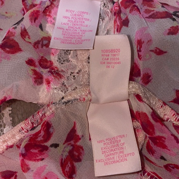 Floral Mesh Two Piece Sleepwear - Picture 6 of 6